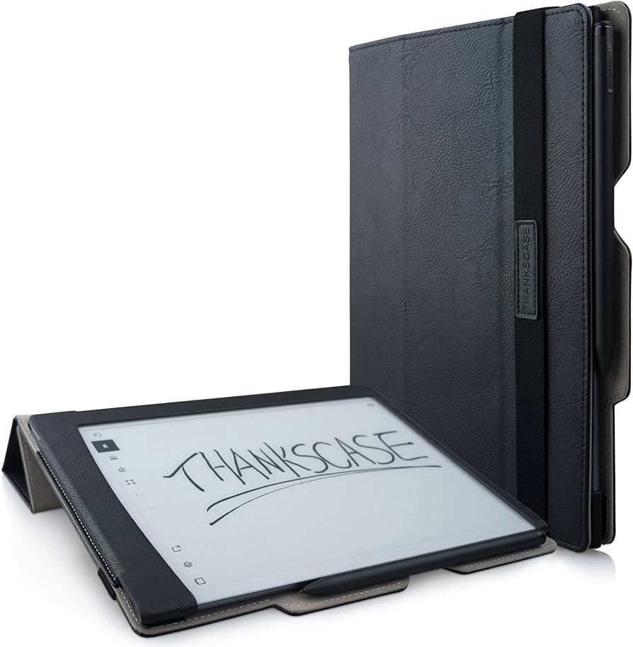Thankscase Handmade Stand Case for Remarkable 2 Paper Tablet 2020 - Black