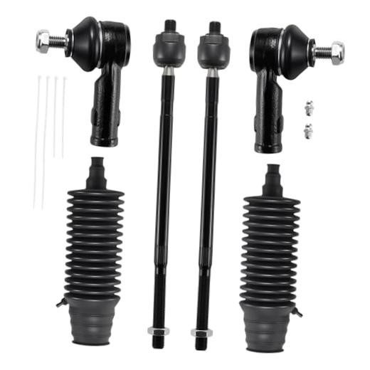 6PC Inner Outer Tie Rod Kit w/Boots for Ford 6pc-EV80632 ES800305 ES800304