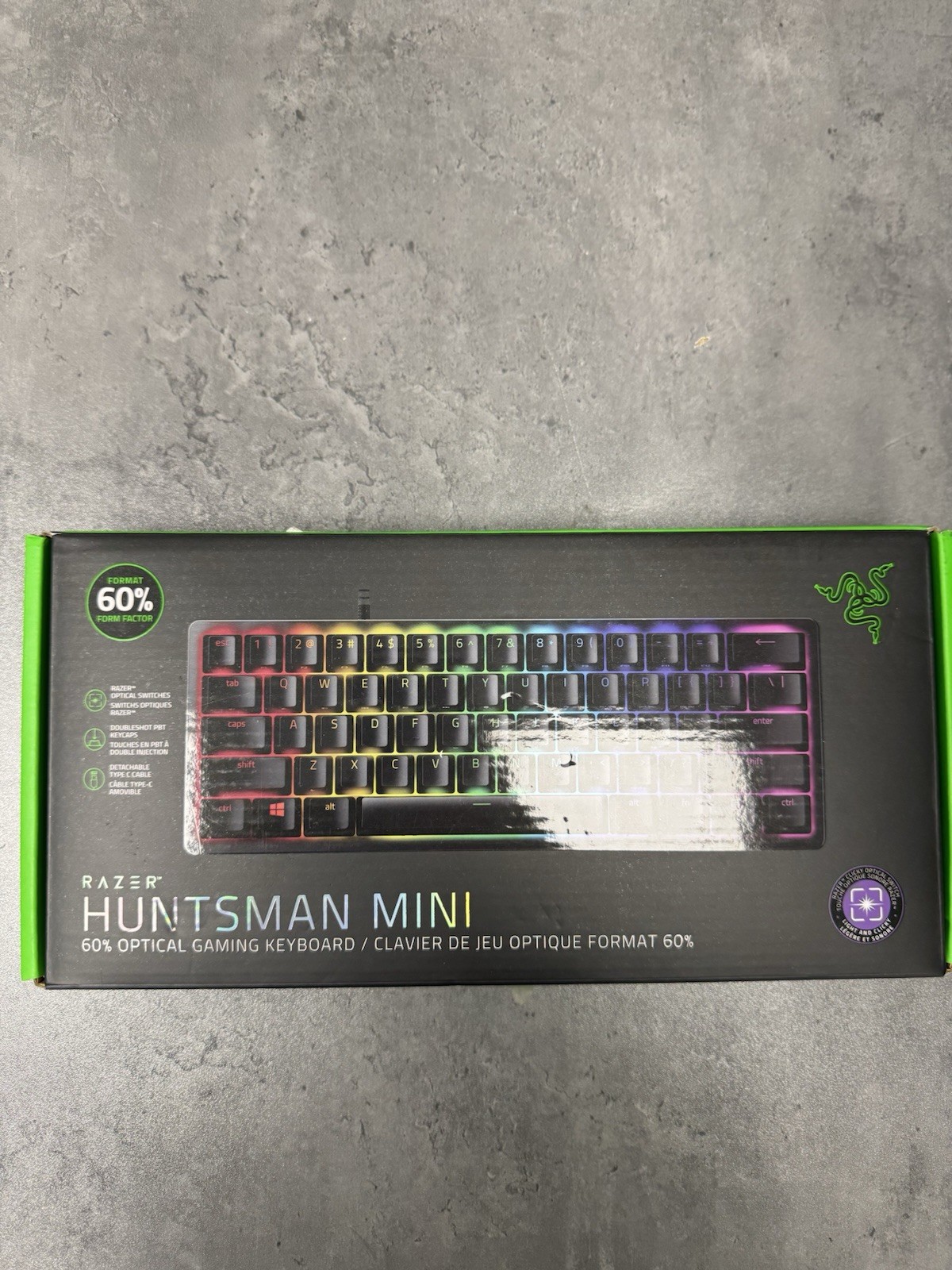Razer Huntsman Mini 60% Wired Gaming Keyboard – Black – Open-Box