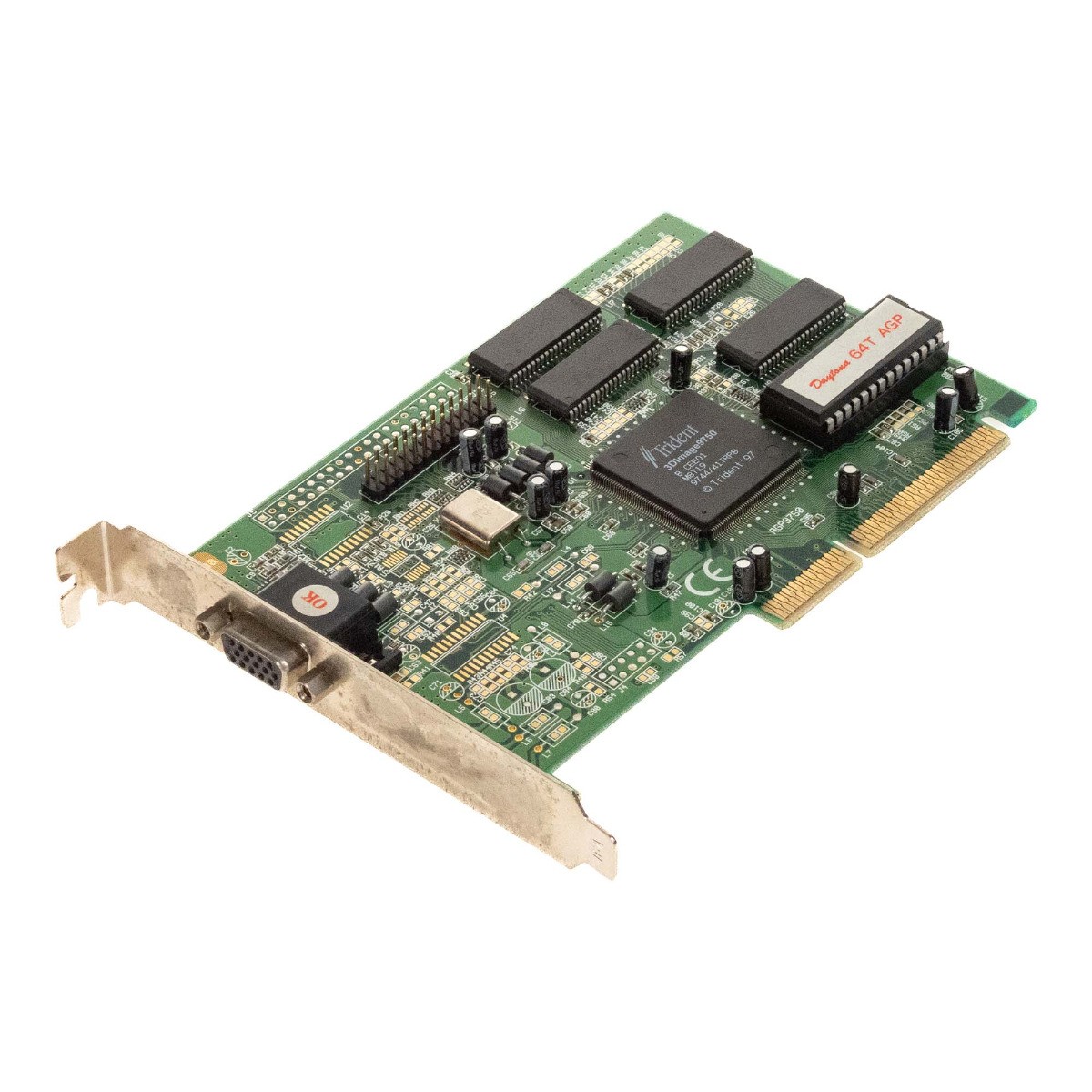 GRAPHICS CARD DAYTONA 64T AGP TRIDENT 3D IMAGE 9750 4MB AGP9750 AGP