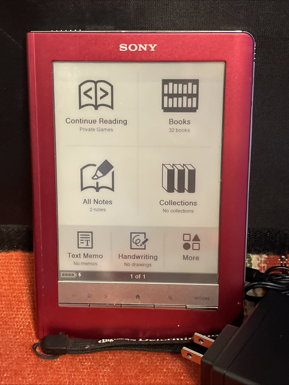 Sony PRS-600 E-Reader Red Read Details
