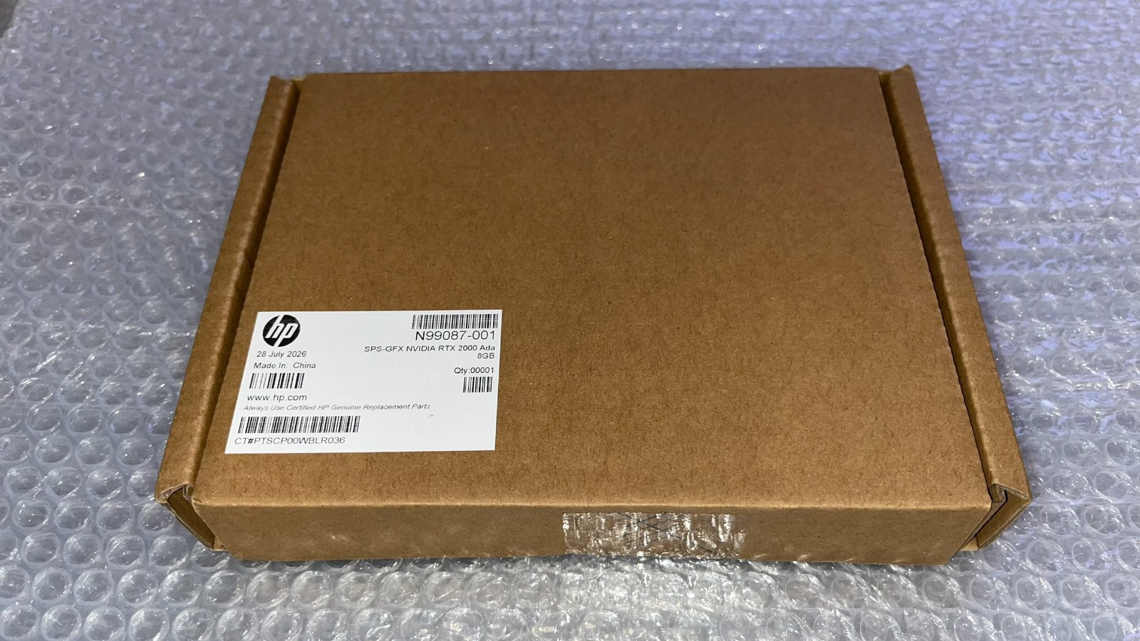 (NEW) NVIDIA RTX 2000 8GB Graphics Card for HP ZBook Fury 16 G11 N99087-001