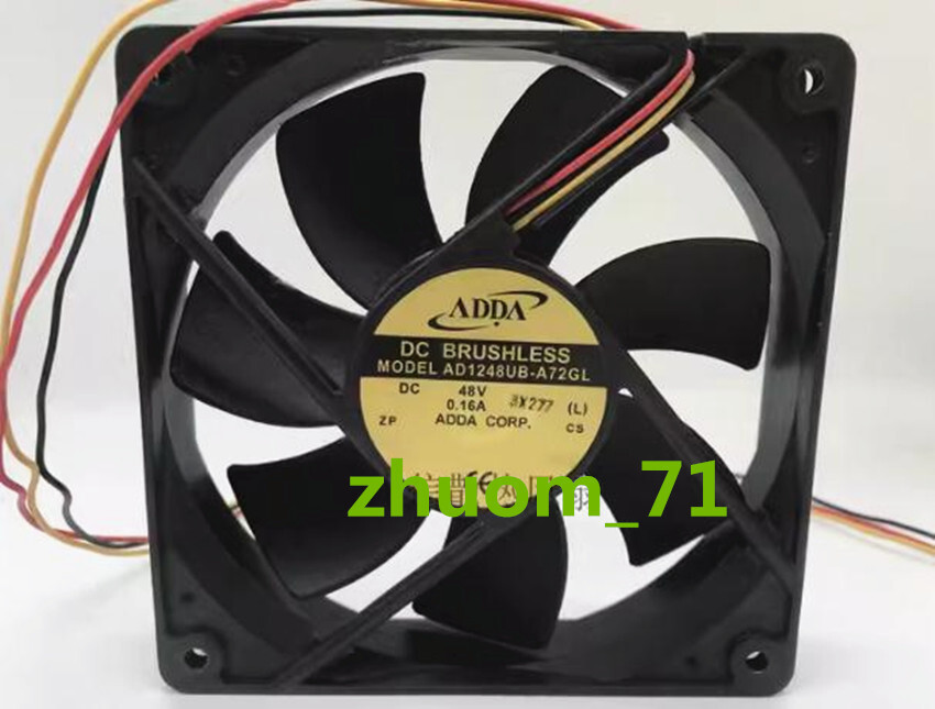 1PC ADDA 12025 AD1248UB-A72GL DC48V 0.16A 3-pin inverter cooling fan