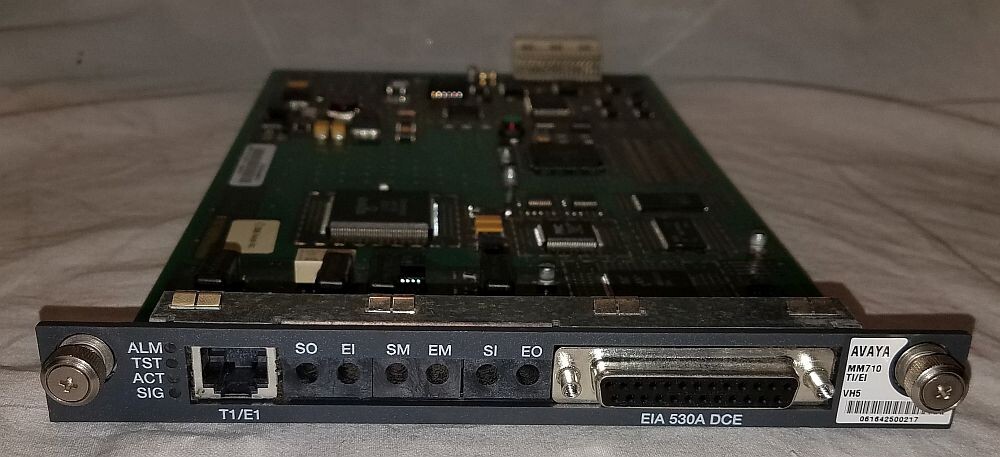 Avaya MM710 T1 E1 VH5 Media Module Board Used