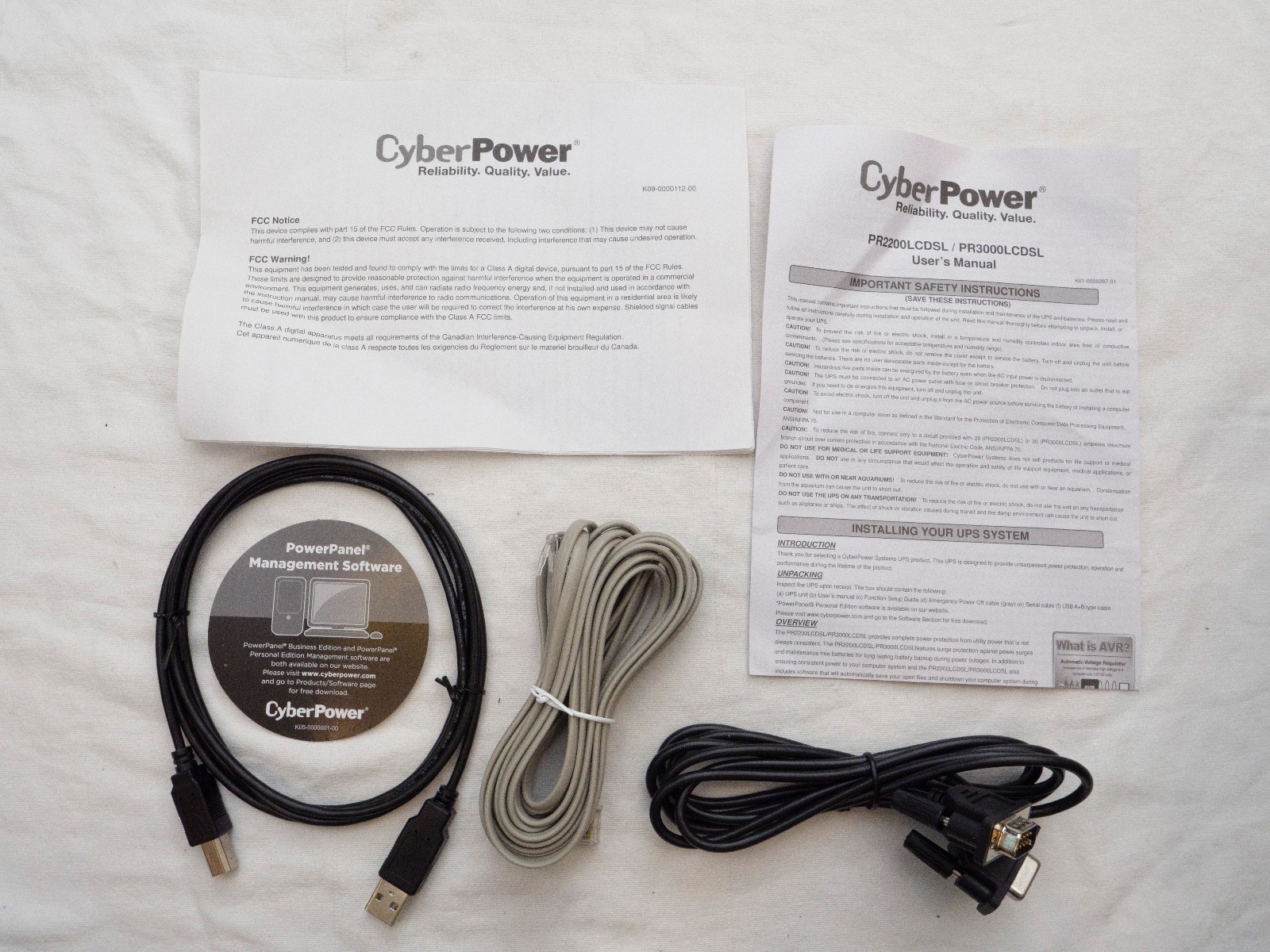 CyberPower PR2200LCDSL Cables and Parts