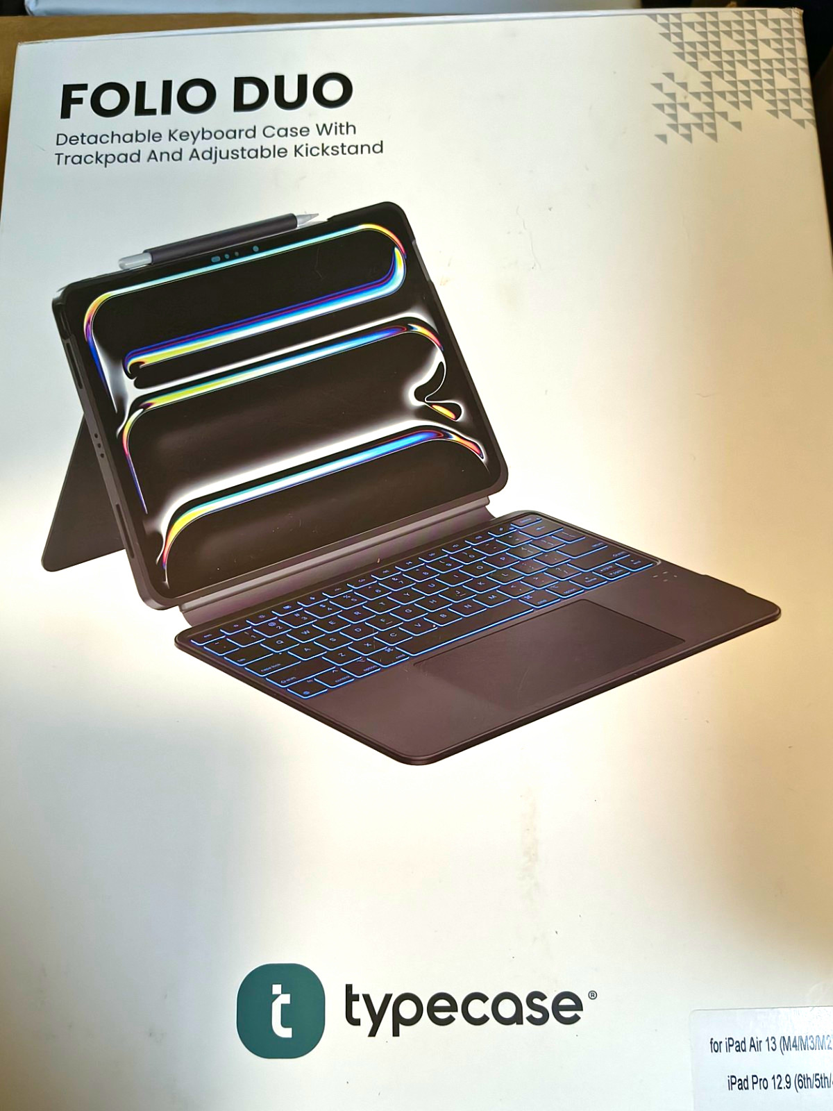 Typecase Folio Duo Keyboard Case Trackpad Backlit for iPad Air 13/Pro 12.9