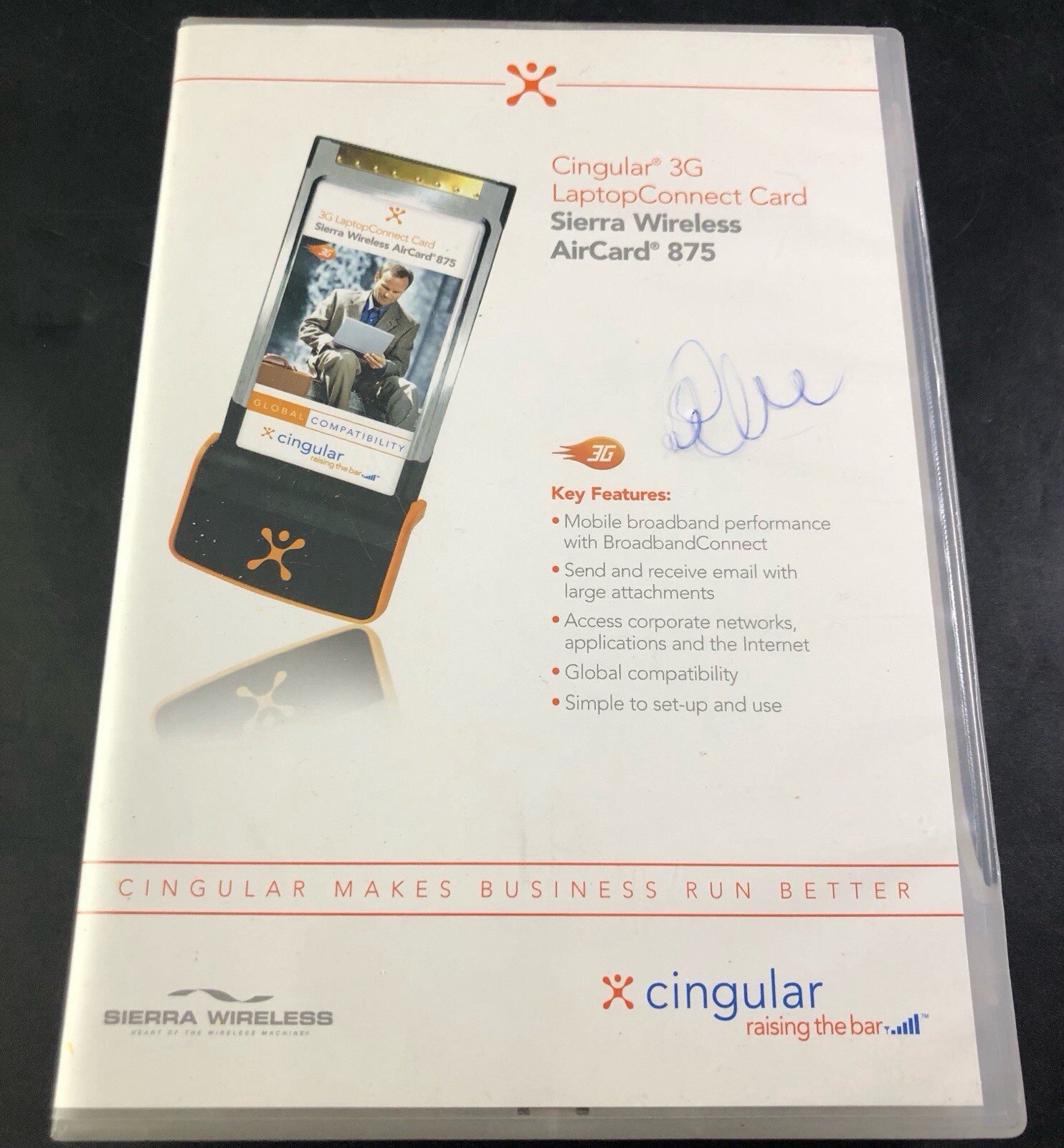 Sierra Wireless AirCard 875 Cingular 3G Laptop Connect Card Broadband Vk04