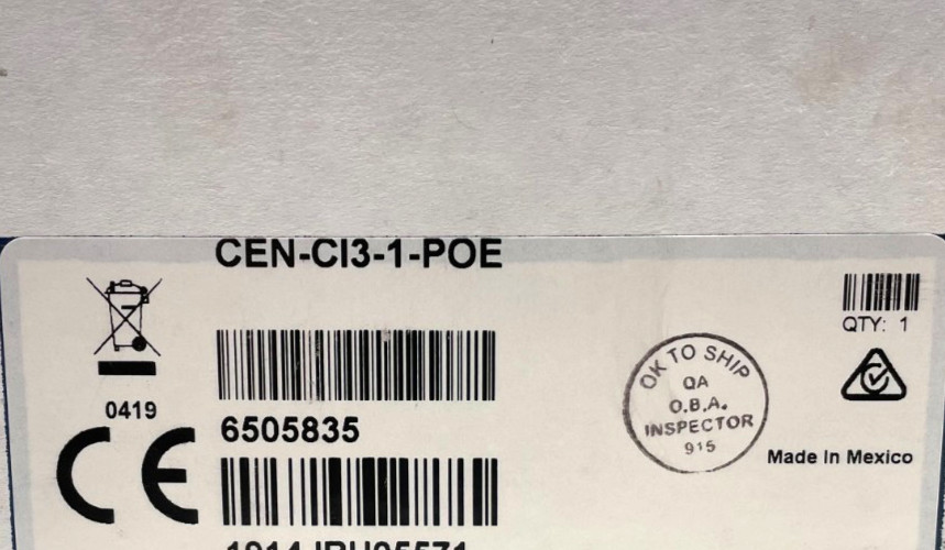 Crestron CEN-CI3-1-POE  3-Series Card Interface 1 Slot w/ POE injector 6505835