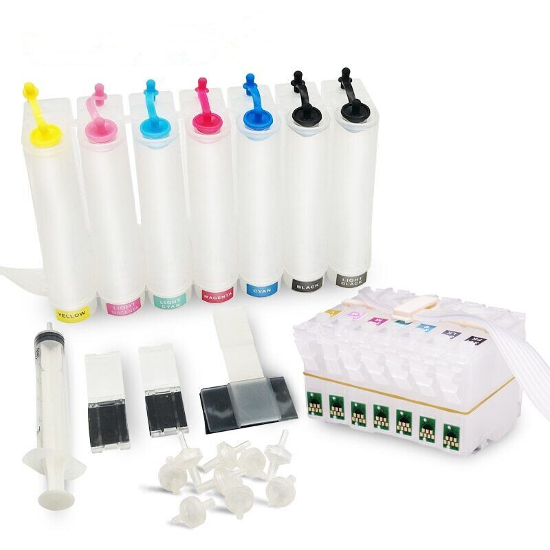 7Colors/Set T0341-T0347 Continuous  For Epson Stylus Photo 2100 2200 Printer