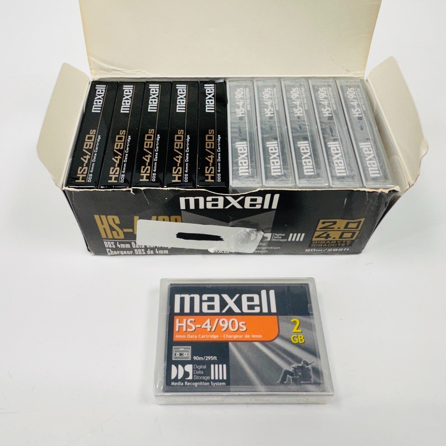 Maxell HS-4/90s Helical Scan 4mm Data Cartridge 2GB NEW Sealed Lot of 11