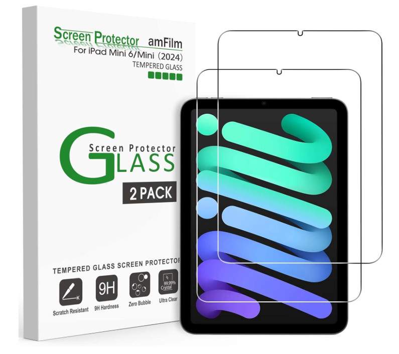 4PCS Tempered Glass Screen Protector amFilm For 2024 iPad Mini 6 Lof of 2