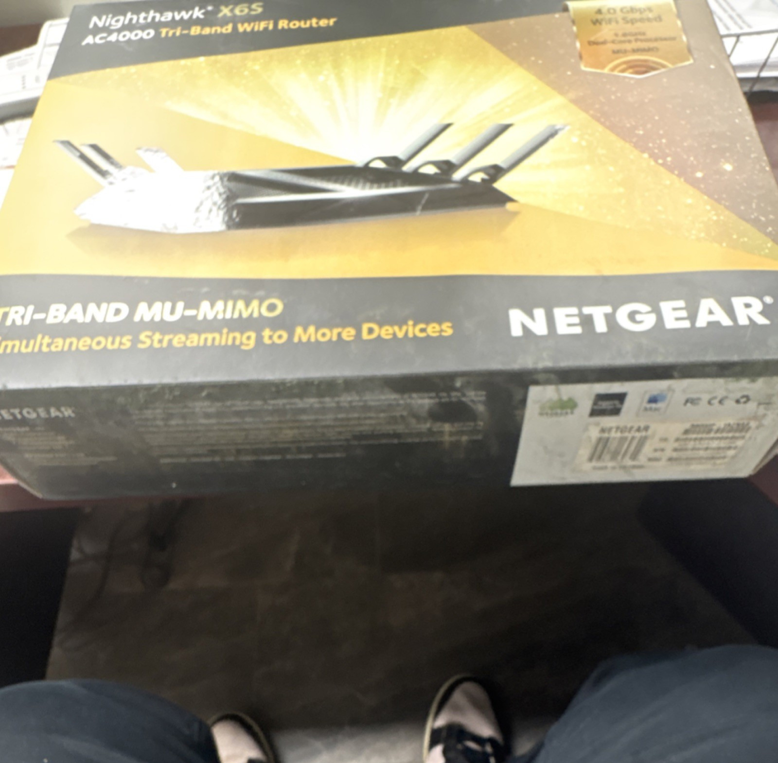 NETGEAR Nighthawk X6S AC4000 Tri-Band MU-MIMO Router 4-Port VPN Black