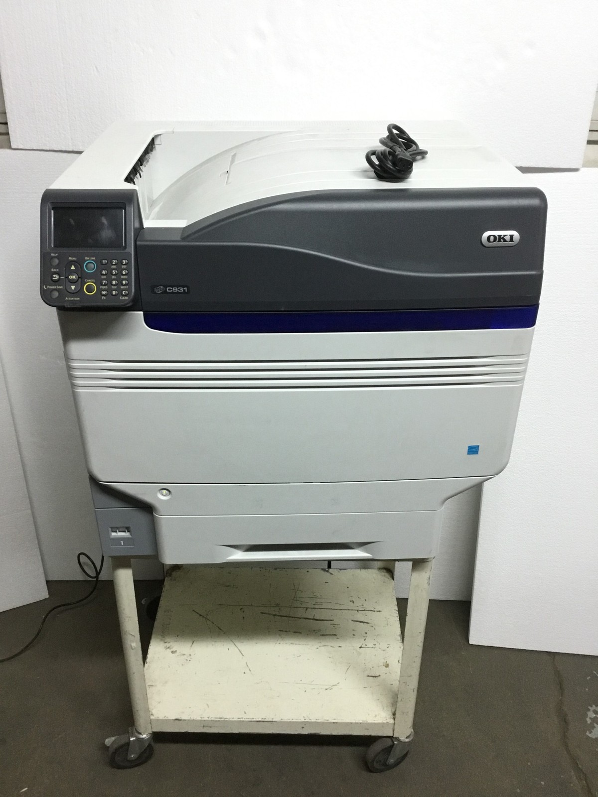 Oki Data C931 (N36100) Color Printer AS_IS FOR PARTS Screen does not power on