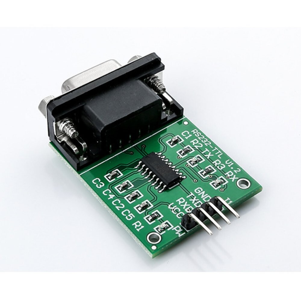 MAX232 RS232 to TTL DB9 Serial Converter Module SP3232 3.3V-5V with LEDs - NEW
