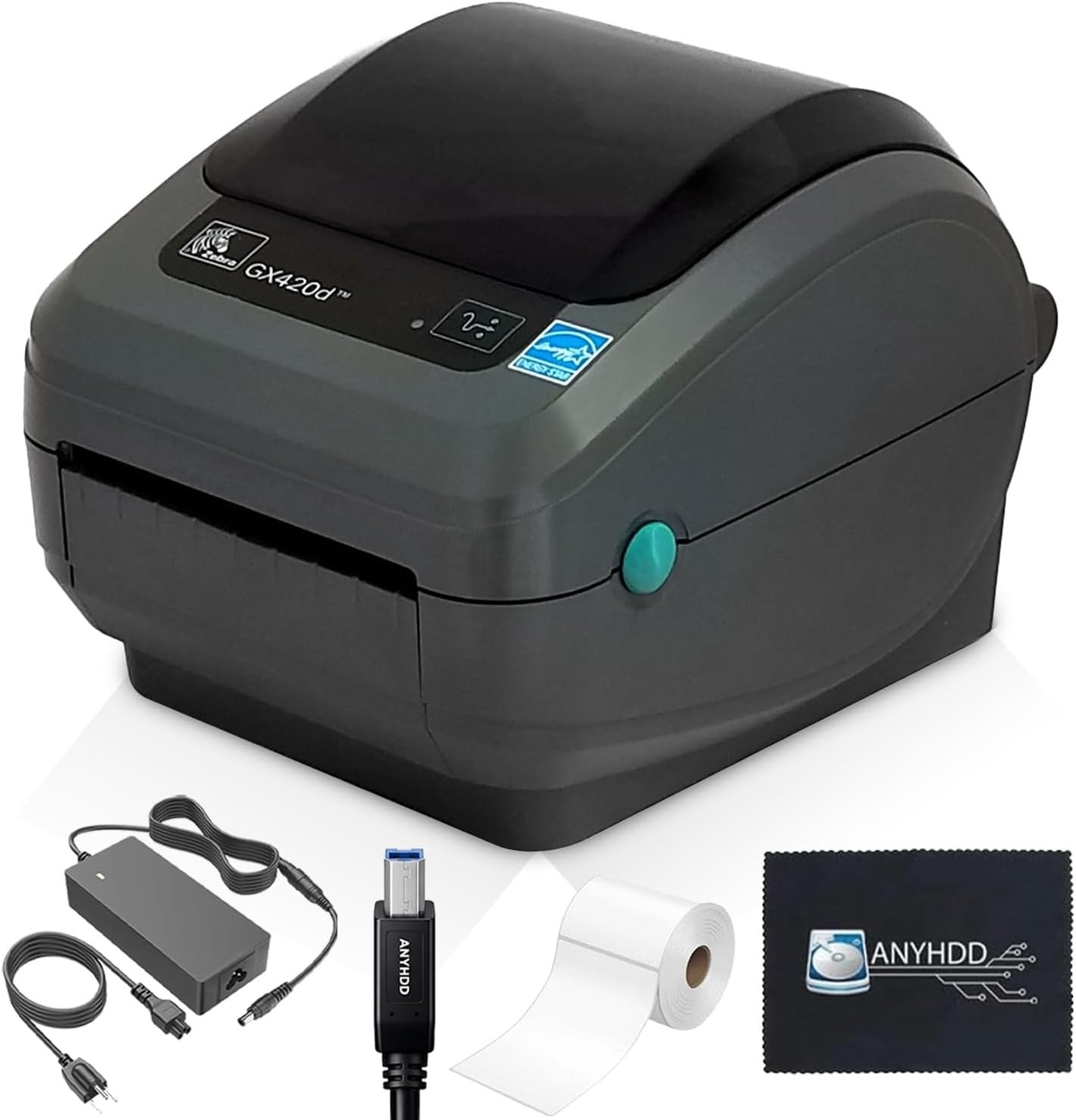 ANYHDD GX420D Direct Thermal Printer for Labels, Receipts & Barcodes
