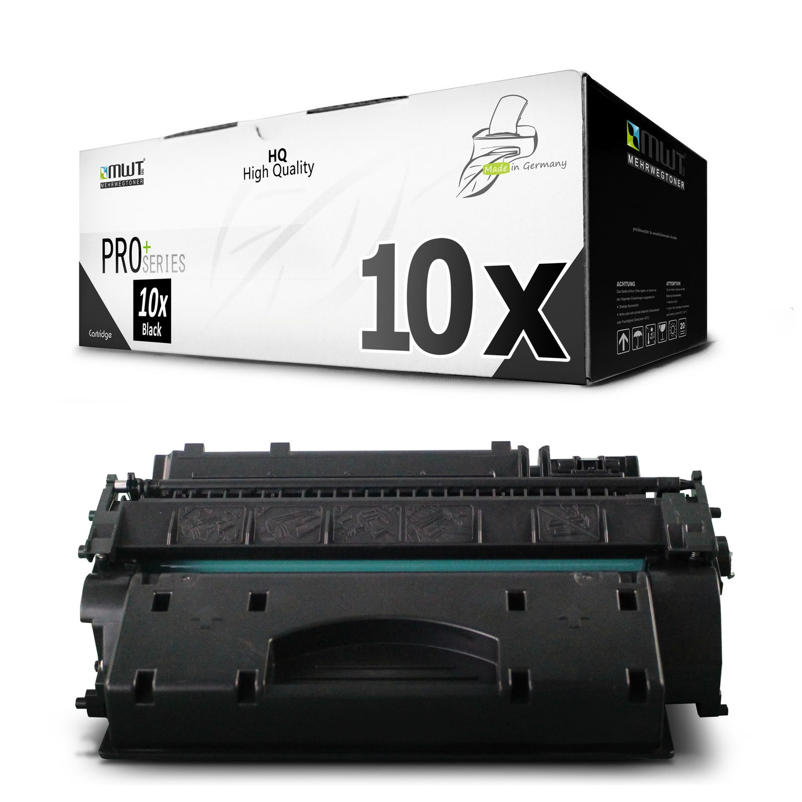 10x MWT PRO+ Black Compatible Toner CE255A For HP LaserJet P-3015