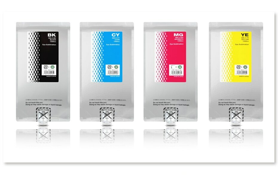 4x1000ML SBL3 Dye Sublimation Ink Bag For Roland RT-640 XT-640 Printer