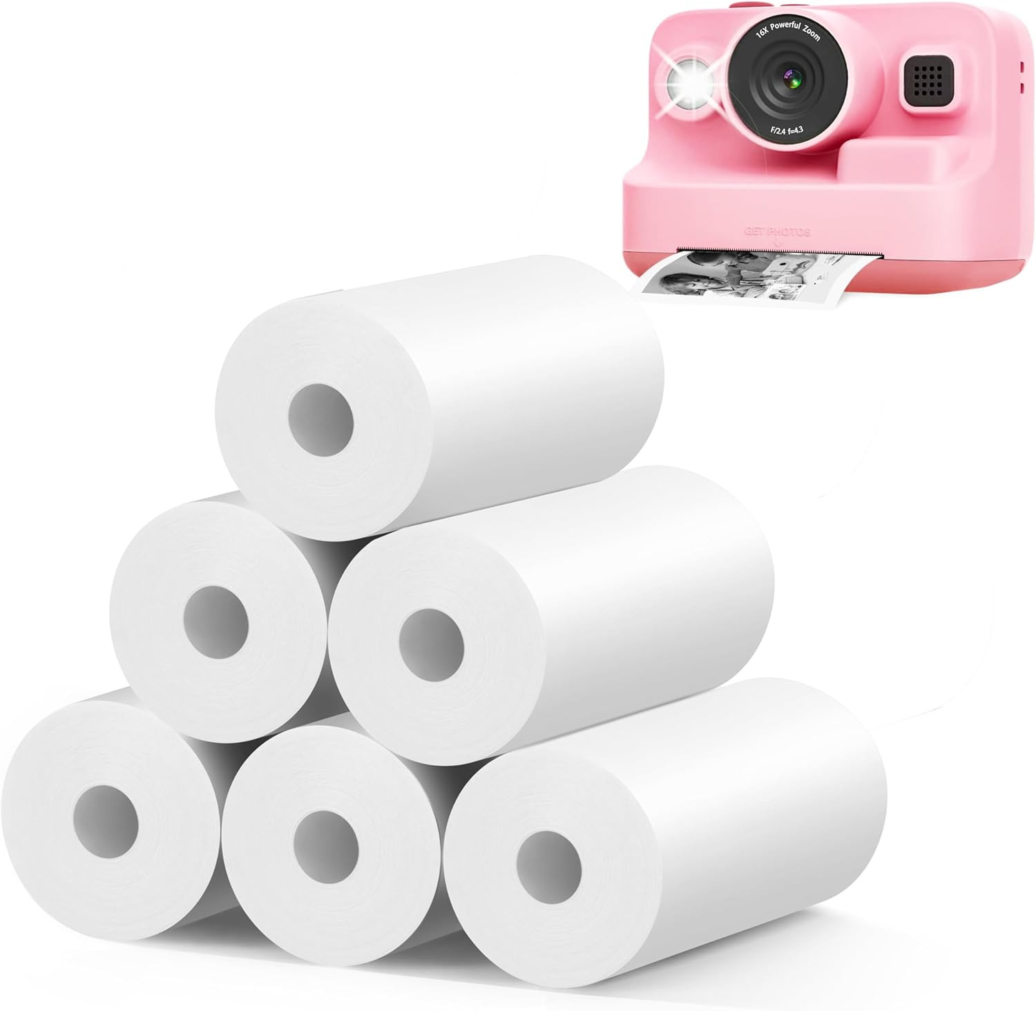 MIARALA 6 Rolls Instant Camera Refill Print Paper, HD Print Camera Paper