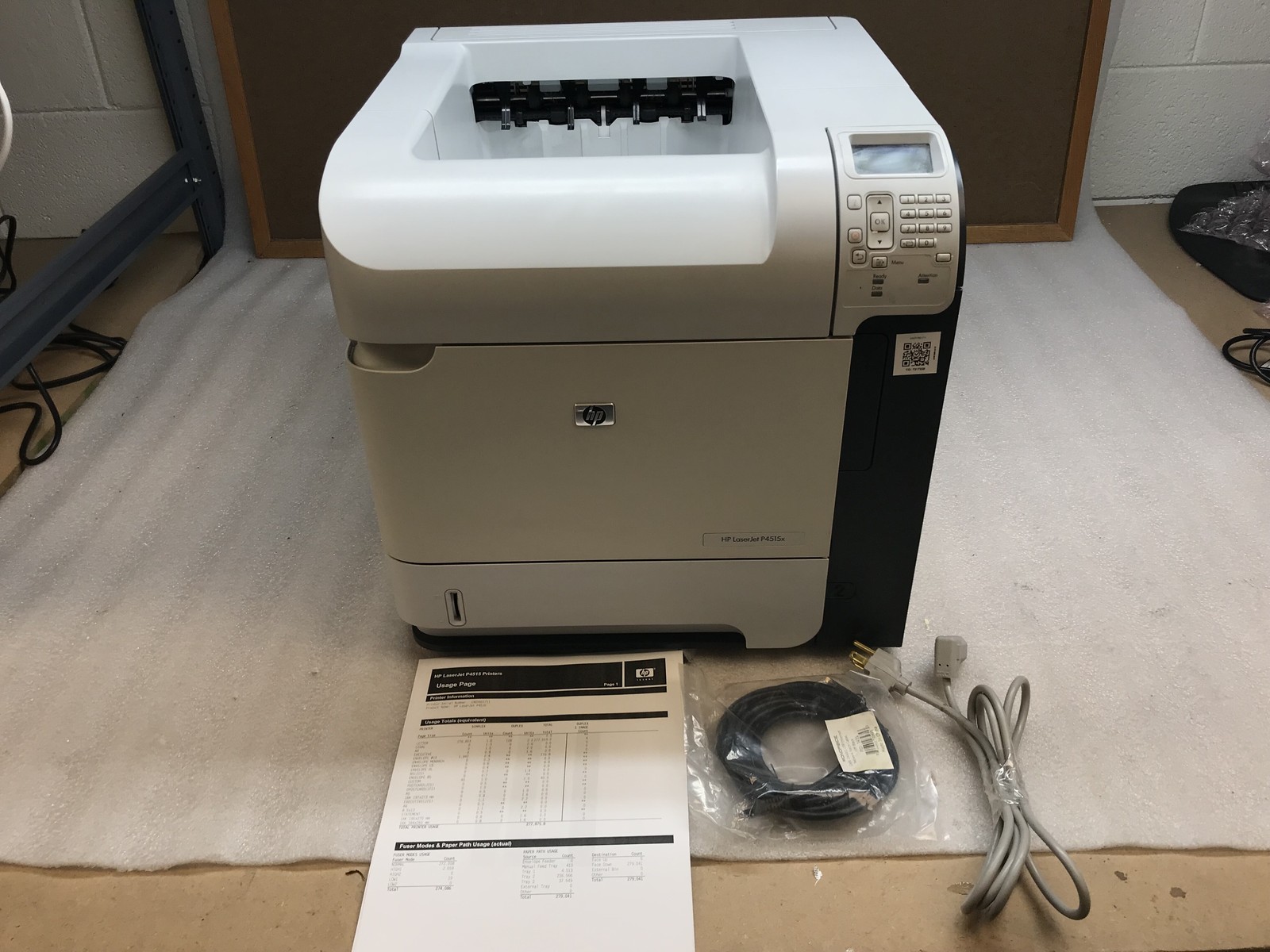 HP LaserJet P4515x Monochrome Workgroup Printer CB515A 277K Pages With 80% Toner