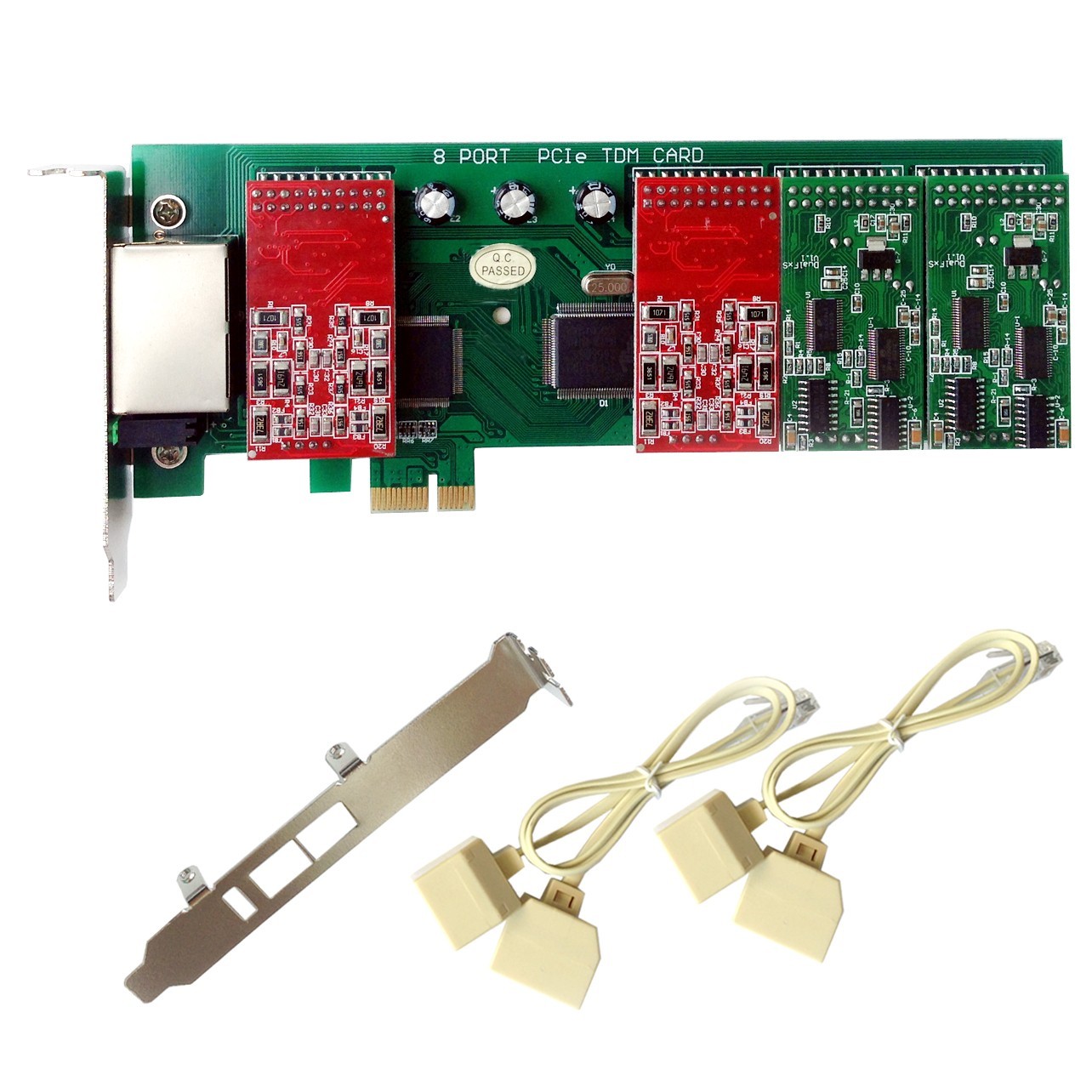 Asterisk Card 8 Port FXS FXO Board Low Profile FXO FXS Dahdi Free PBX Issabel