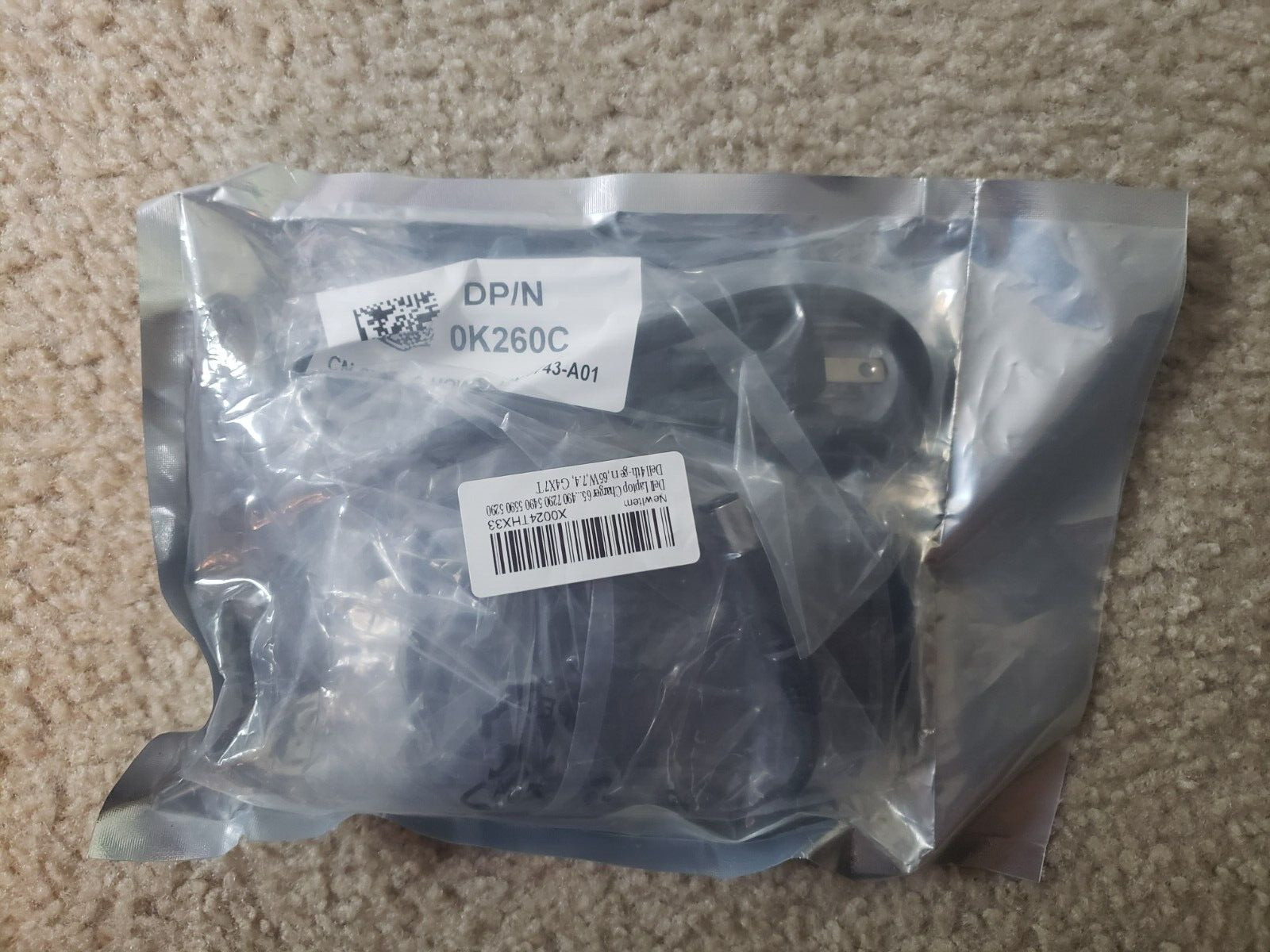 NEW SEALED DELL AC Power Adapter 65W for LATITUDE 0K260C Rounded Tip