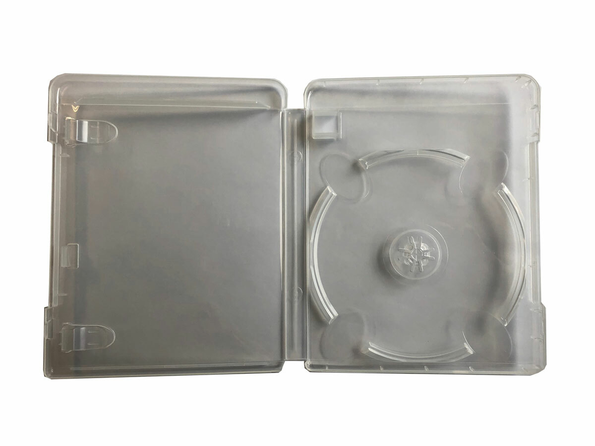 MegaDisc 1 Clear Blu-Ray Single PS3 & USB Cases 14MM Premium Holds 1 Disc+1 USB