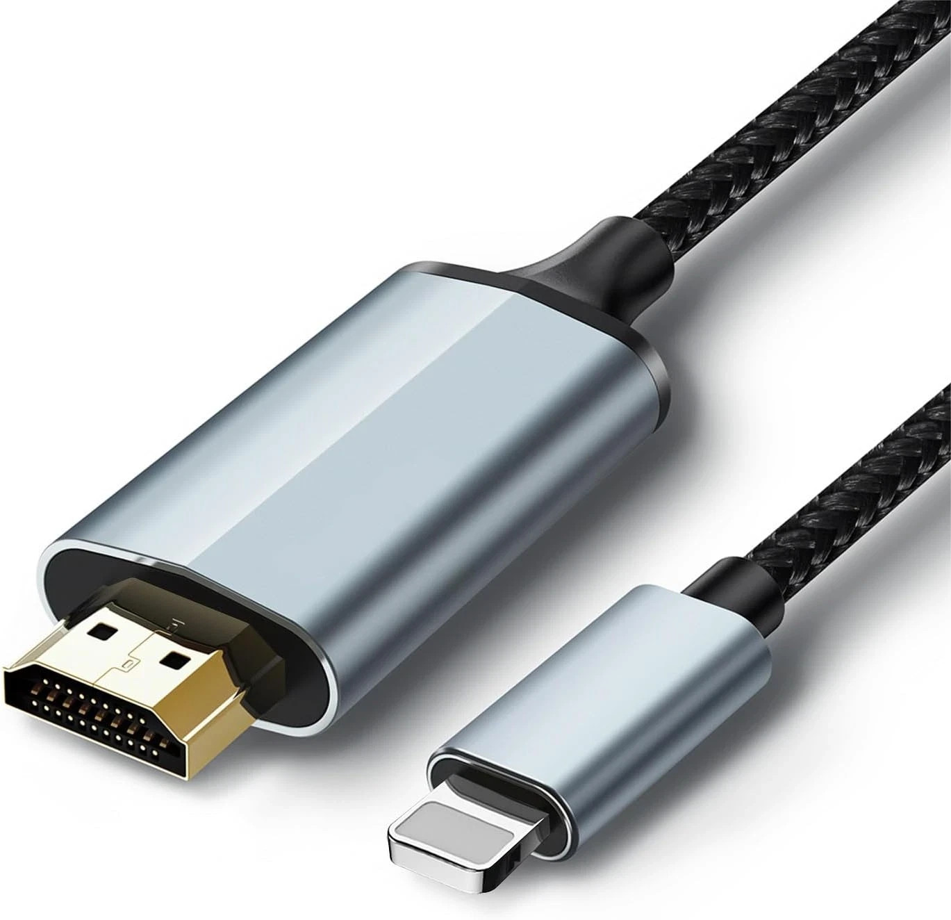 Iulaiven Lightning to HDMI Cable Adapter 1080P HDTV Screen Mirroring Cord 6.6FT