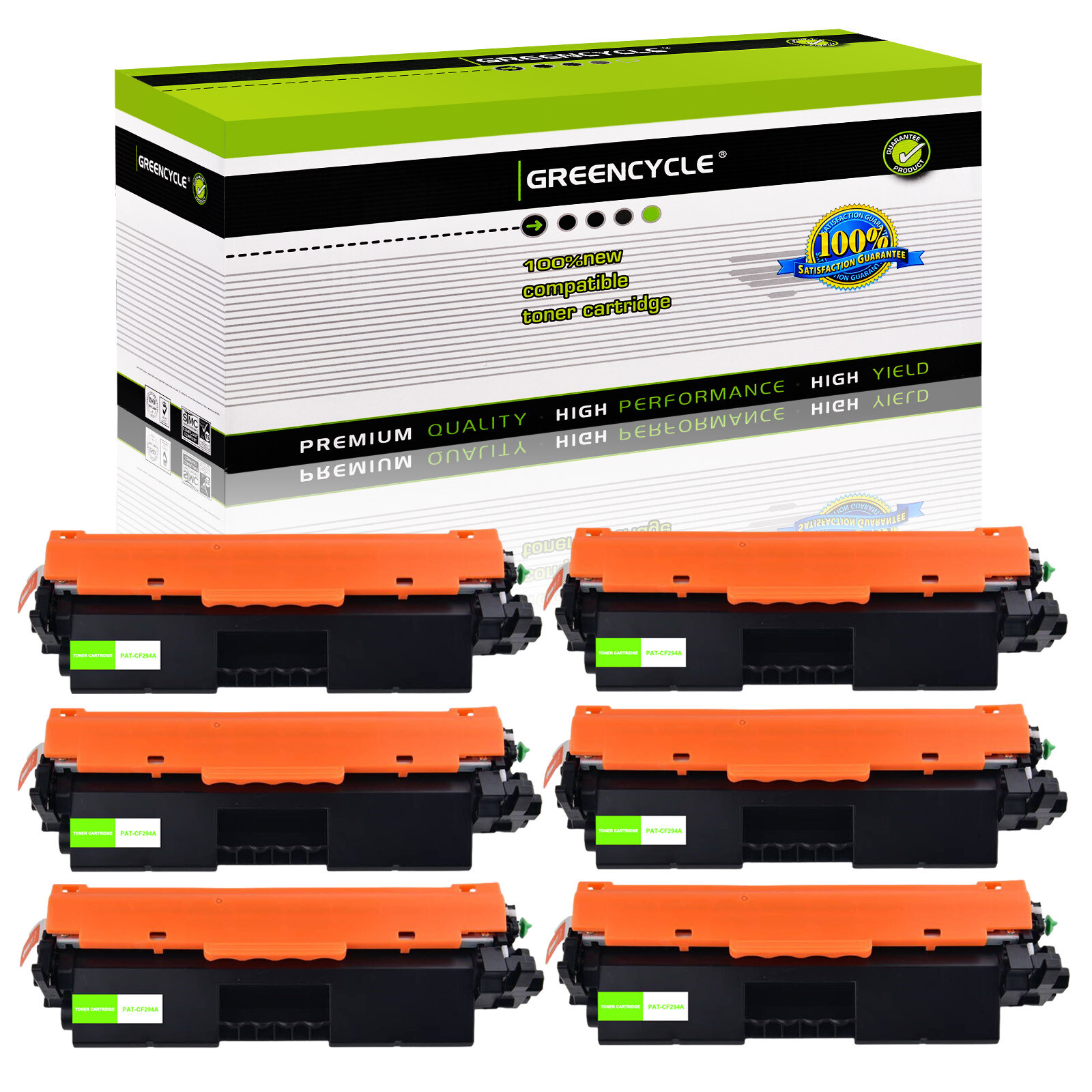 Greencycle 6 Pack CF294A Toner Cartridge For HP 94A 94X Pro MFP M148dw M149fdw