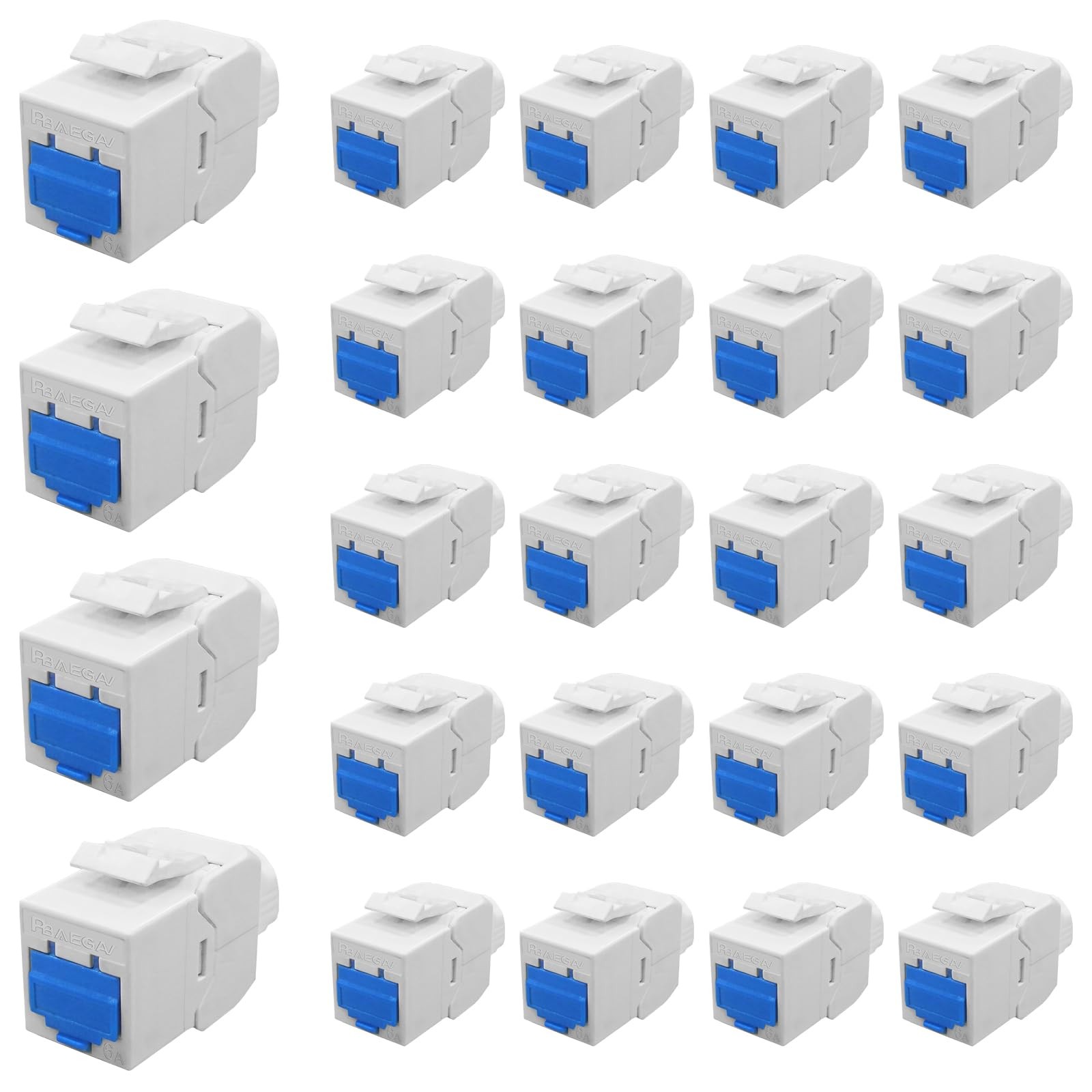 Cat6 Keystone Jack 24 Pcs【EC Listed】 Toolless Unshielded (UTP) Modular RJ45