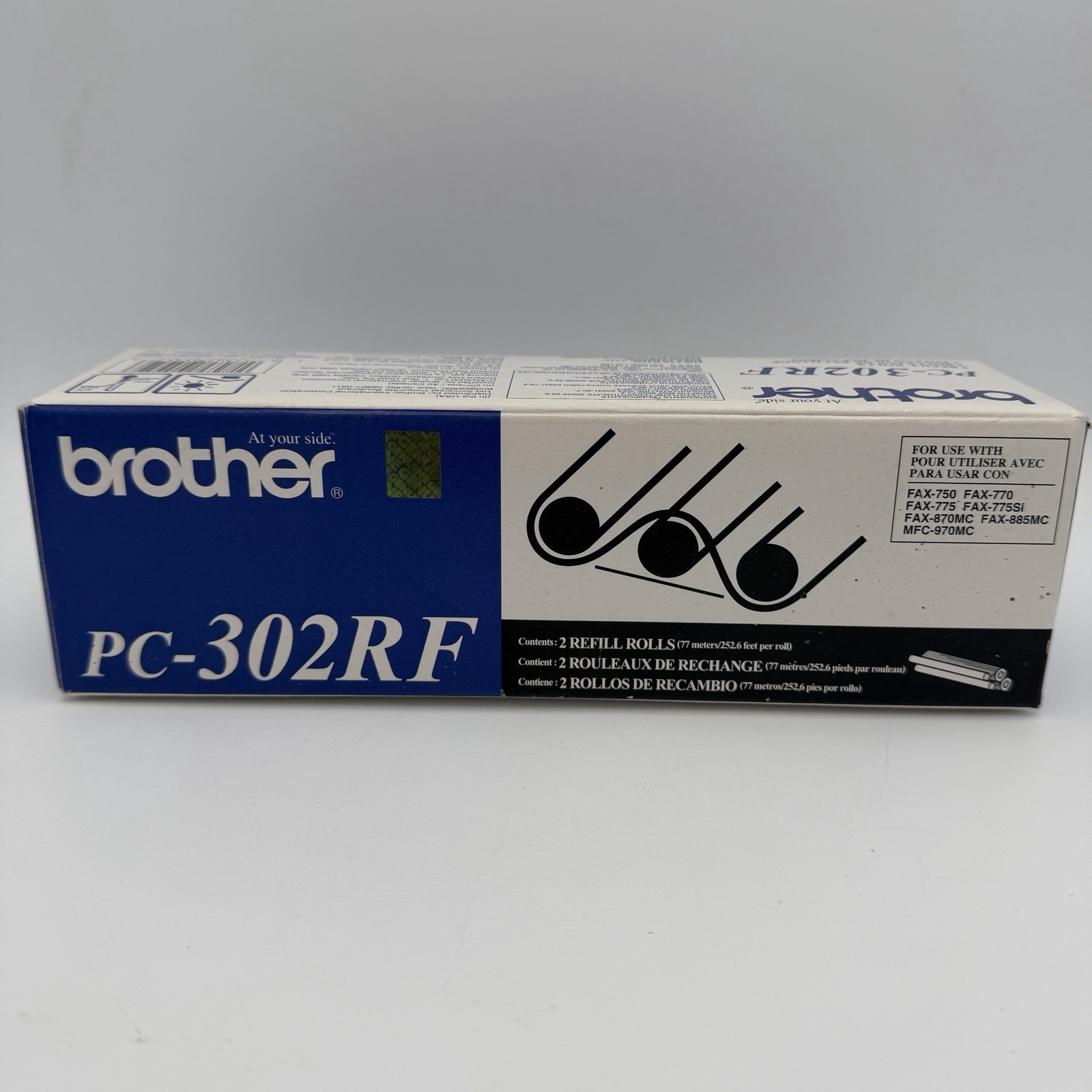 Brother PC-302RF 2 Refill Rolls for PC-301 Cartridge FAX-750 770 775 870MC 970MC