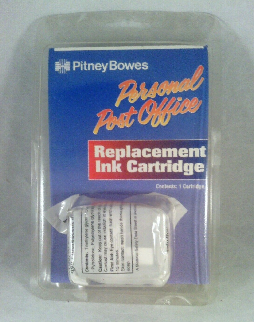 New, GENUINE Pitney Bowes 769-0 Fluorescent Red Postage Ink Cartridge E707 E700.