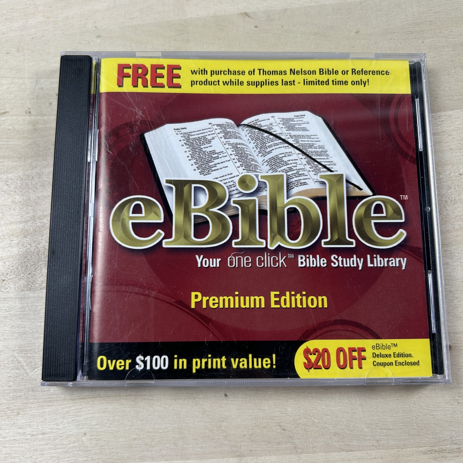 eBible Premium Edition CD-ROM Bible Study Library Software for Windows PC
