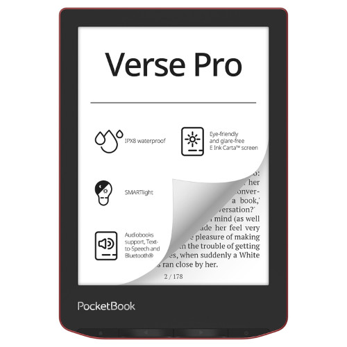 Tablet PocketBook 6" Verse Pro Red Dual Core RAM 512MB 1500mAh Wi-Fi PB634-3-WW