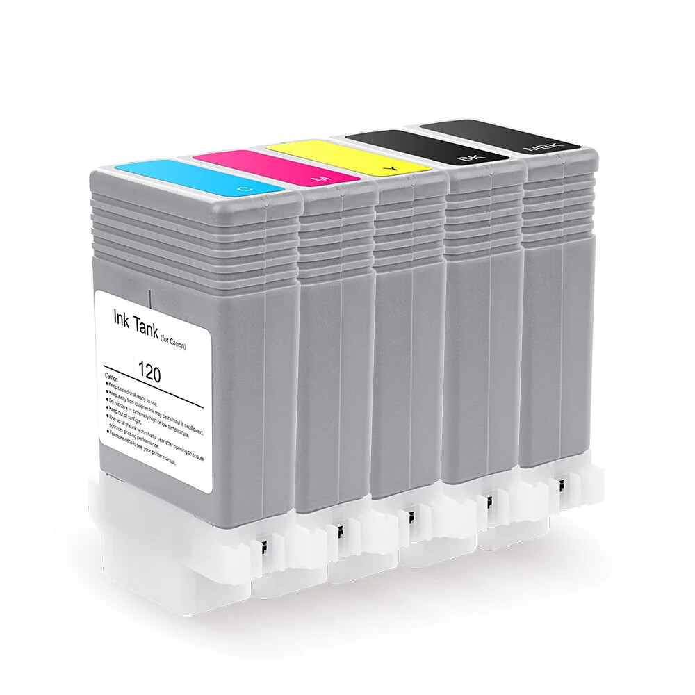 5*130ML PFI-120 Compatible Ink Cartridge For Canon TM-200 205 300 305