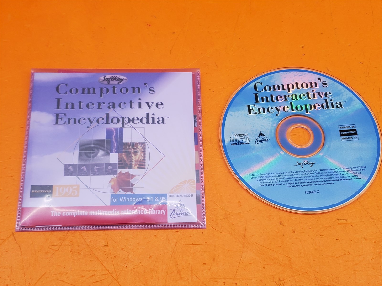 ⭐️⭐️⭐️⭐️⭐️ PC Software CD - Compton's Interactive Encyclopedia 1995 Edition