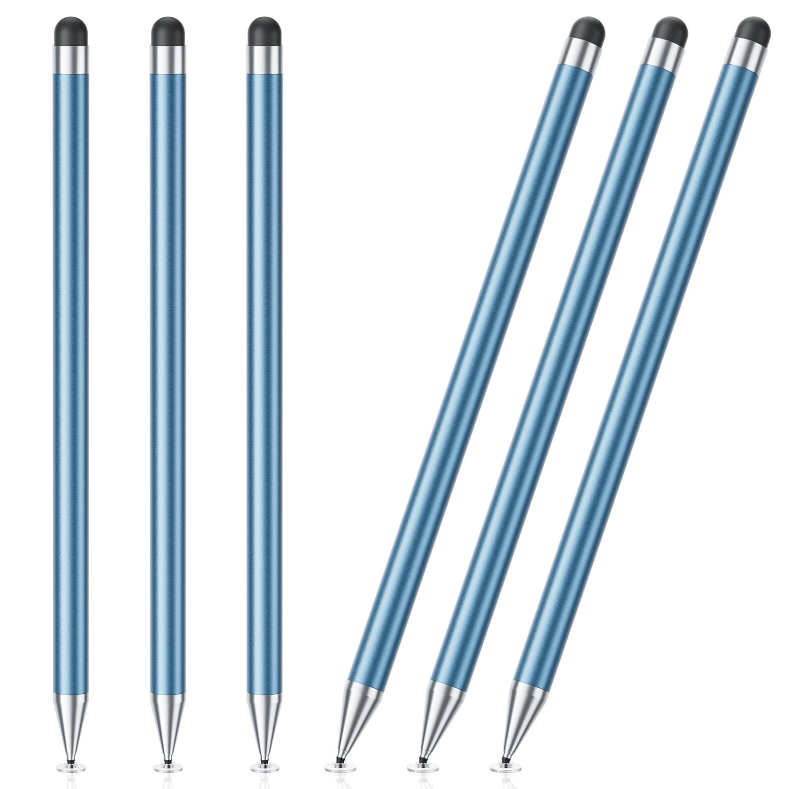 Stylus Pen for Touchscreen, 6 PCS 2-in-1 High Precision and Blue