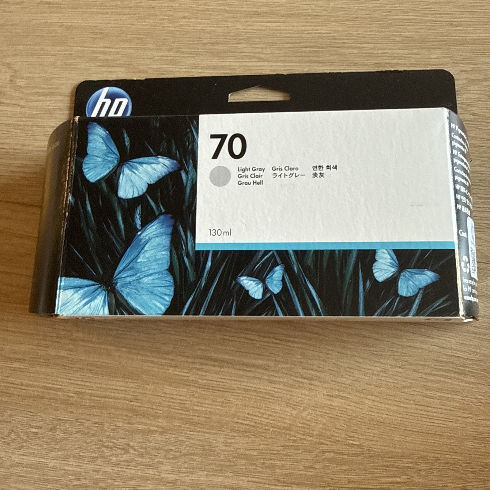 OEM Genuine HP 70 Light Gray Ink Cartridge C9451A Open Box Expired SEP 2016