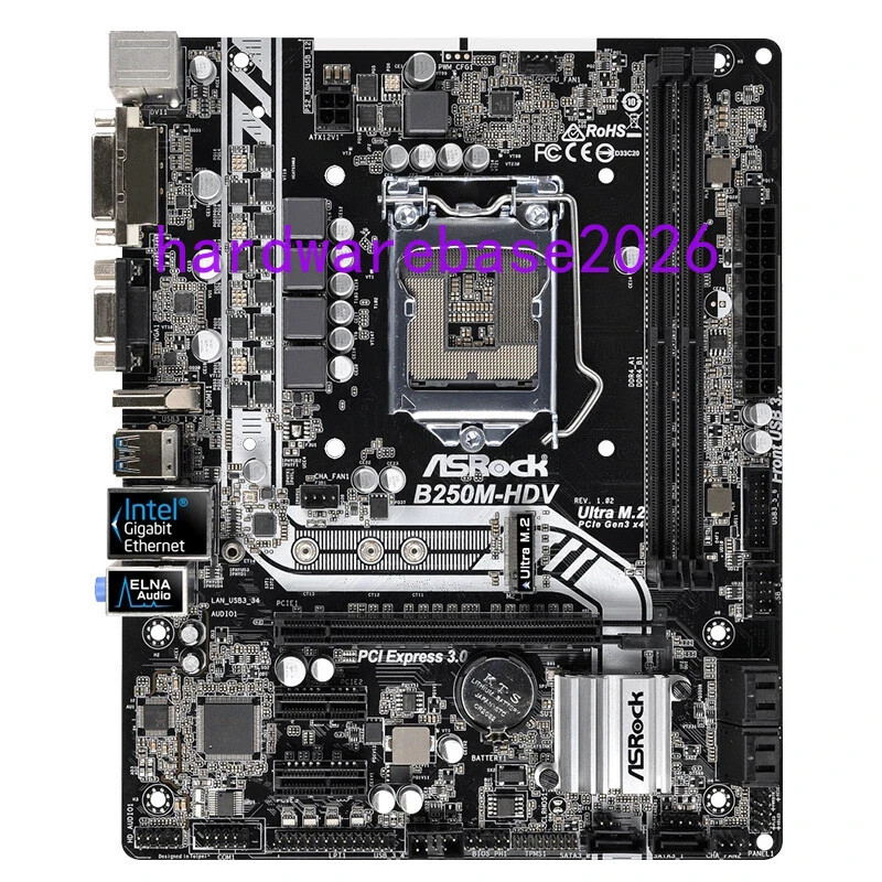 For ASRock B250M-HDV Micro-ATX Motherboard LGA 1151 DDR4 Mainboard