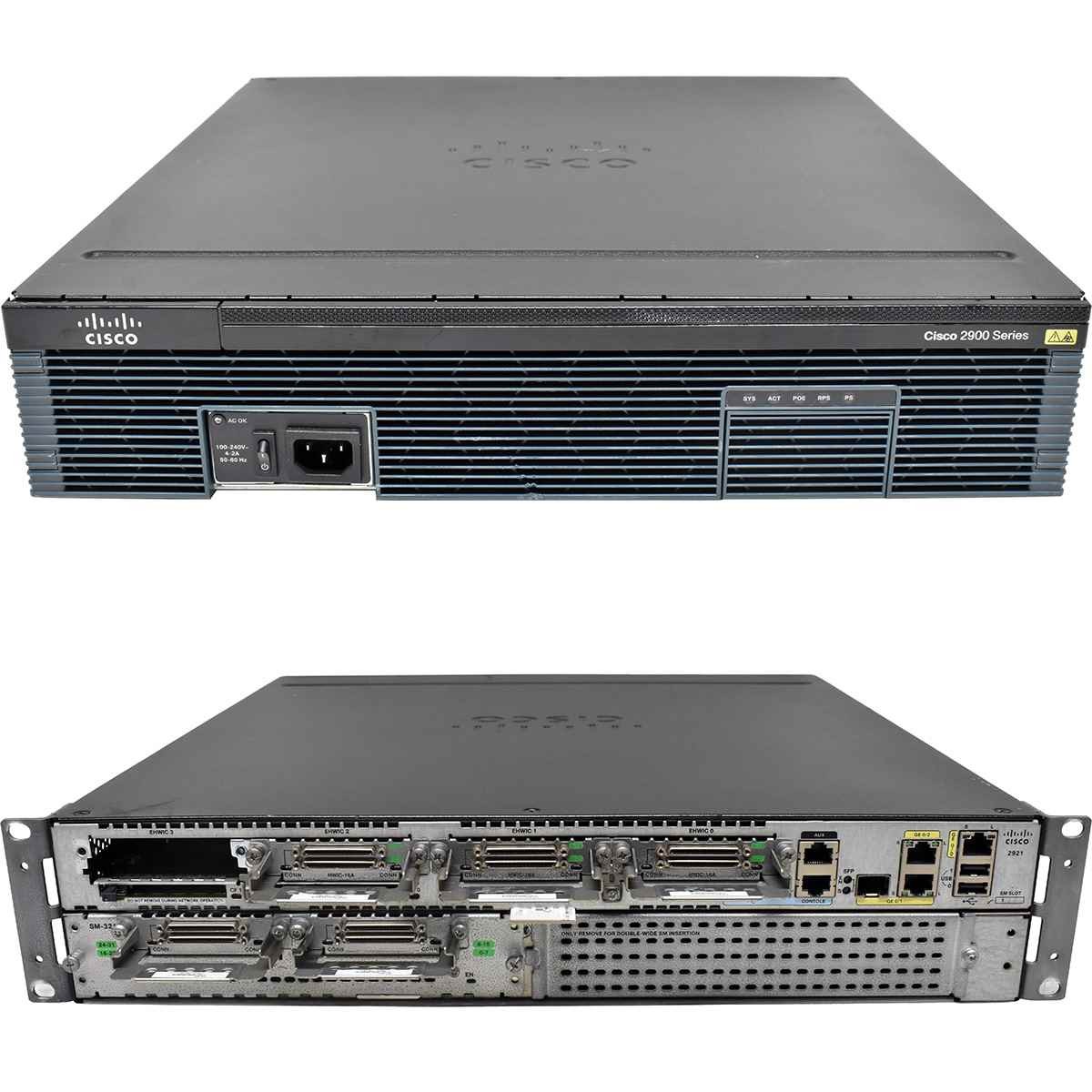 Cisco CISCO2921/K9 3-Port RJ-45 GE Integrated Services Router 5x Module HWIC-16A