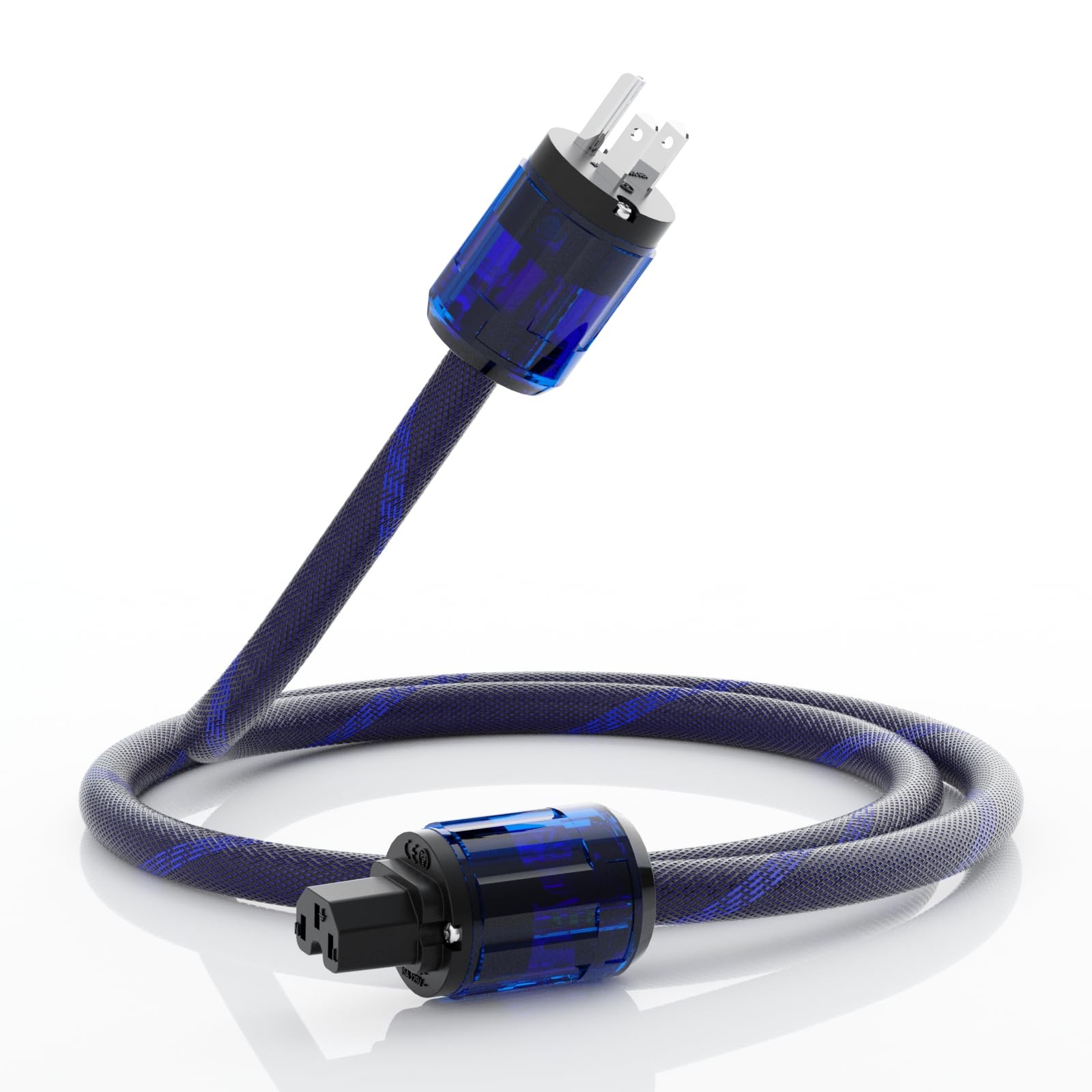 12AWG Audiophile Power Cord 125V 15A Rhodium Plated Plug 1.5M
