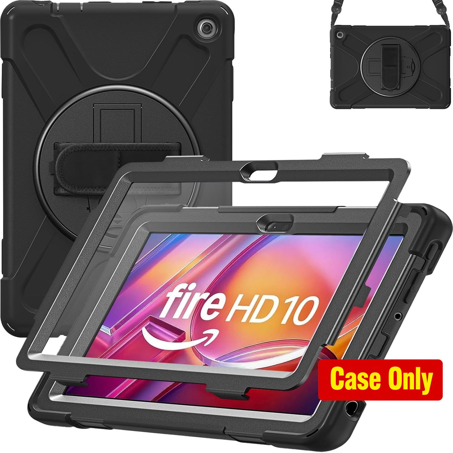 Case for HD 10 (13th Gen 10.1", 2023 Release) - Shockproof, Black