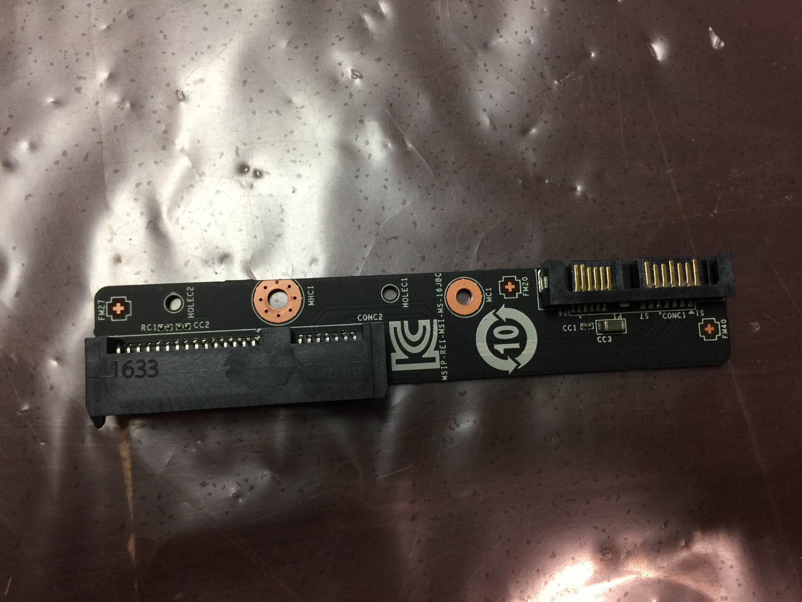 MSI GP62MVR 6RF 15.6" SATA HDD Hard Drive Connector Board MS-16JBC