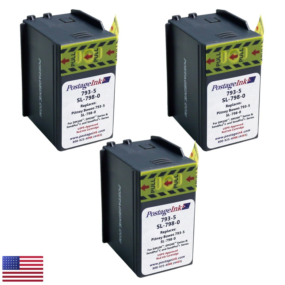 Compatible SL-798-0 Ink Cartridge for SendPro C200 C300 C400, Set of 3