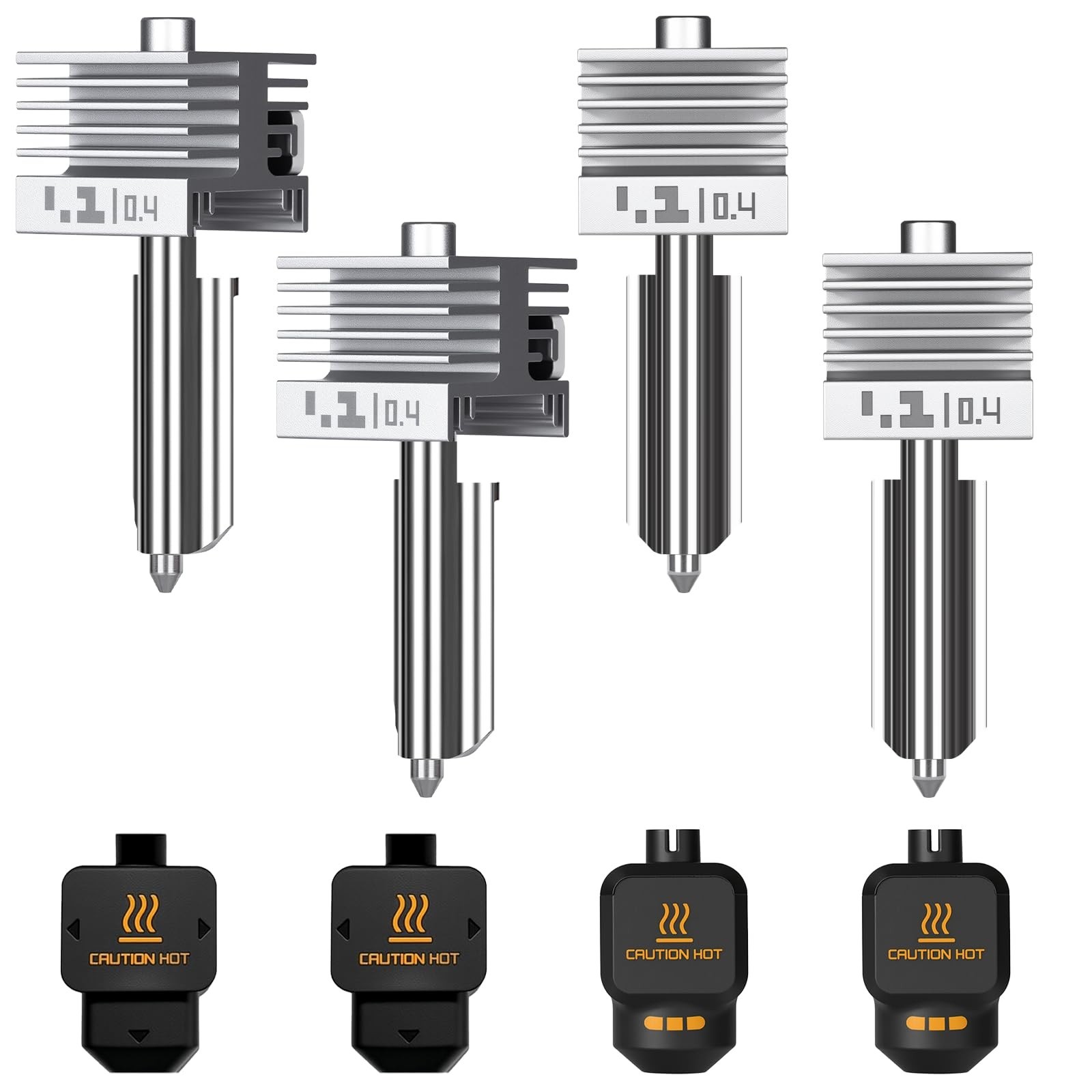 4PCS 0.4MM Mini Integrated High Speed Hotend for 3D Printers - X2D/P2S/H2D/H2S/A
