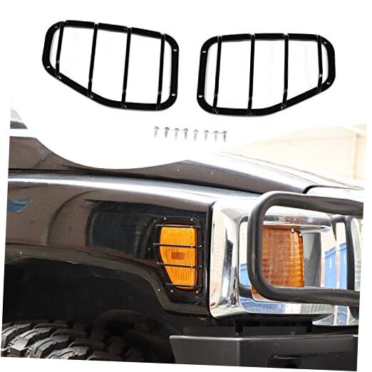 Turn Signal Light Grilles Compatible with Hummer H3 2005-2009, Side Blinker