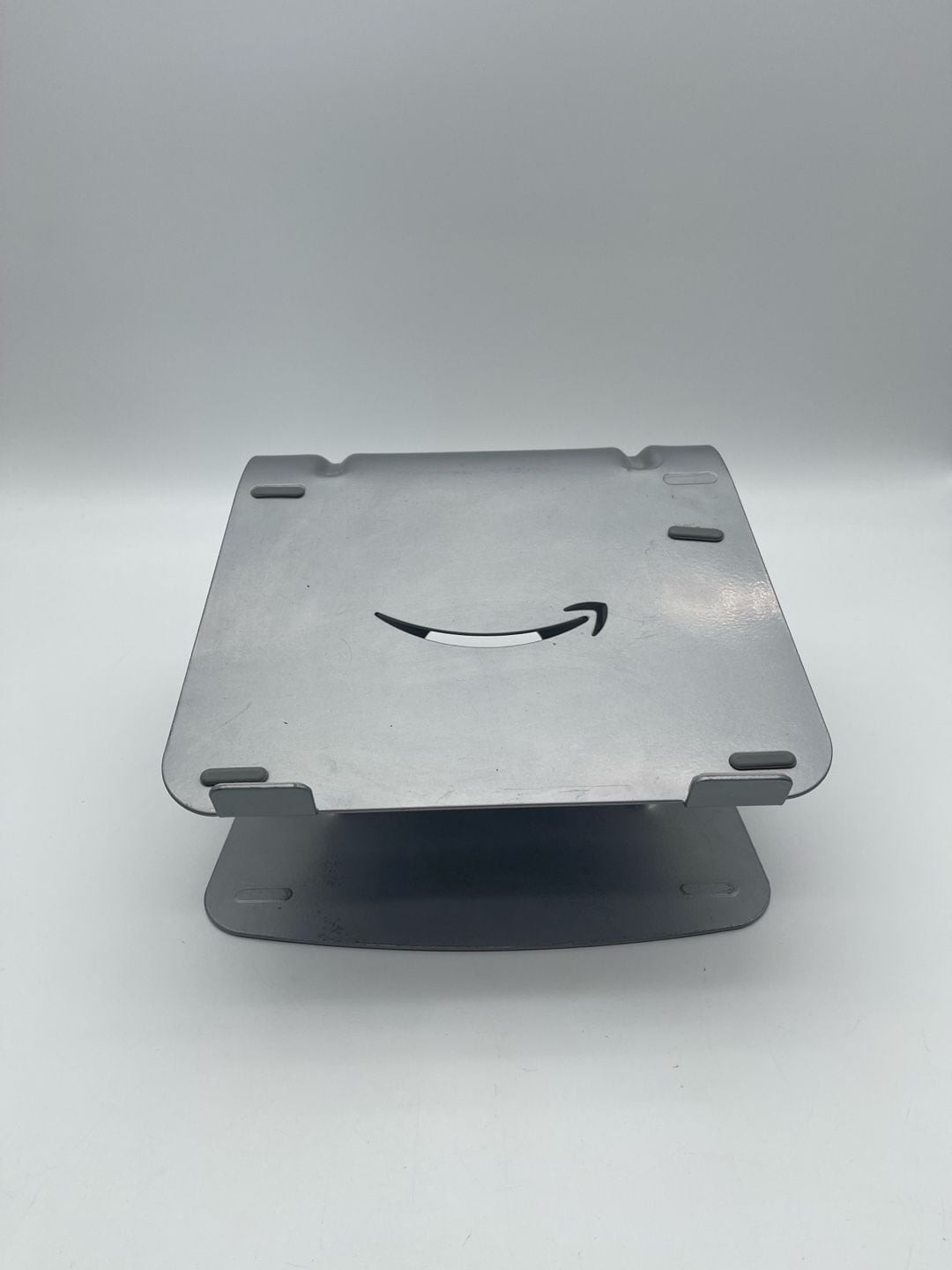 Amazon Basics Aluminum Wired Ergonomic Laptop Stand Riser - Silver