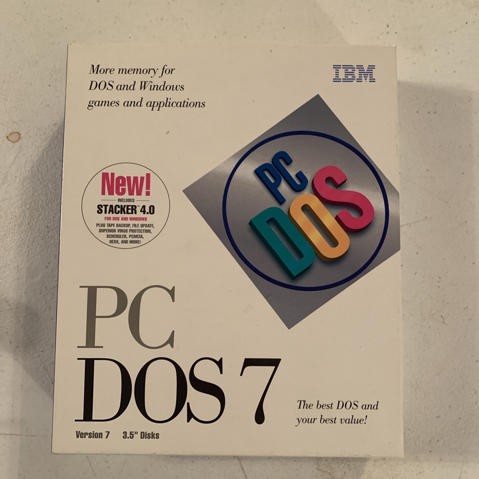 IBM PC DOS 7 Original Edition on 3.5" HD Floppy Disks