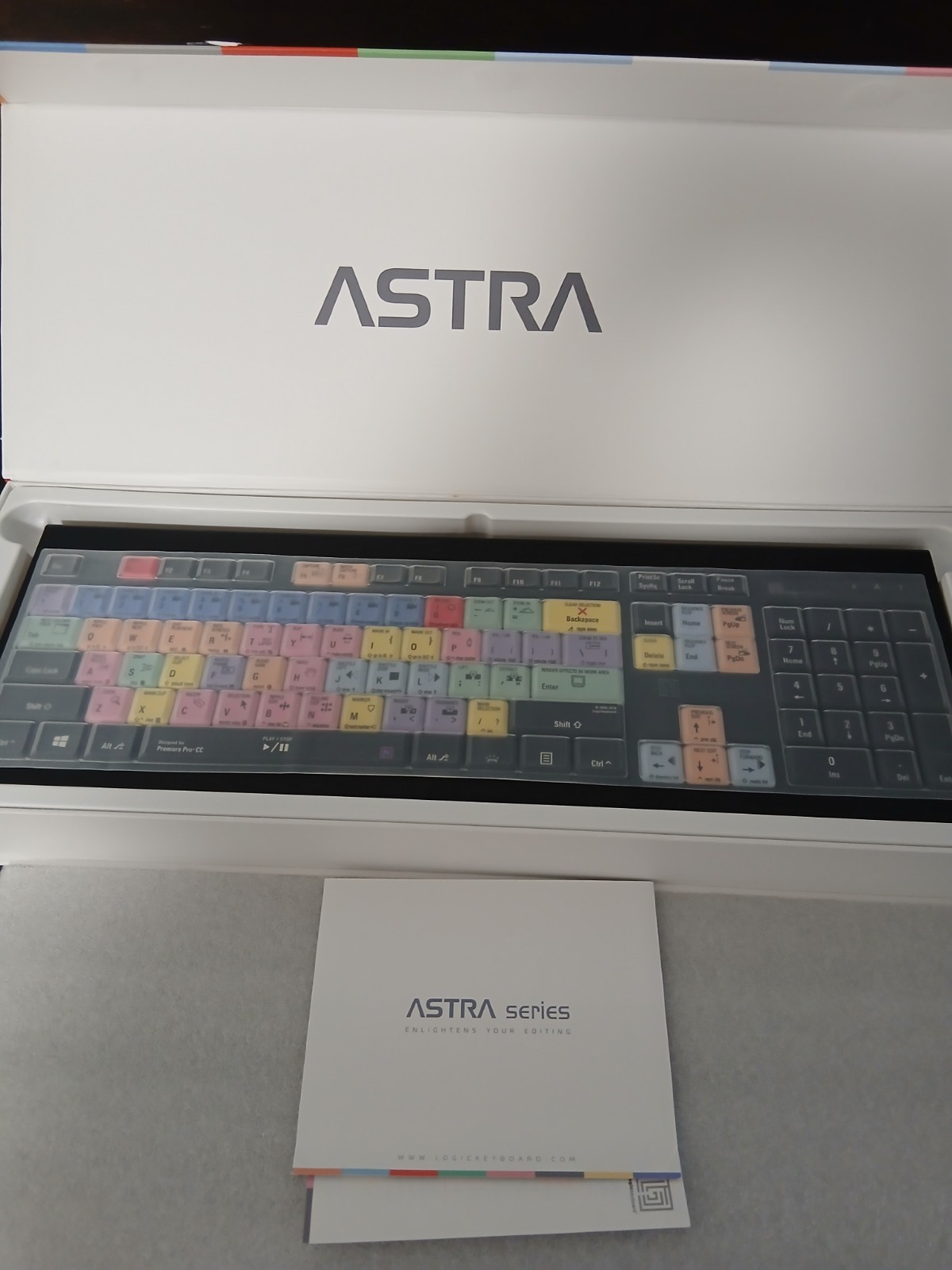 Logickeyboard Adobe Premiere Pro CC PC Astra 2 Backlit Shortcut Keyboard