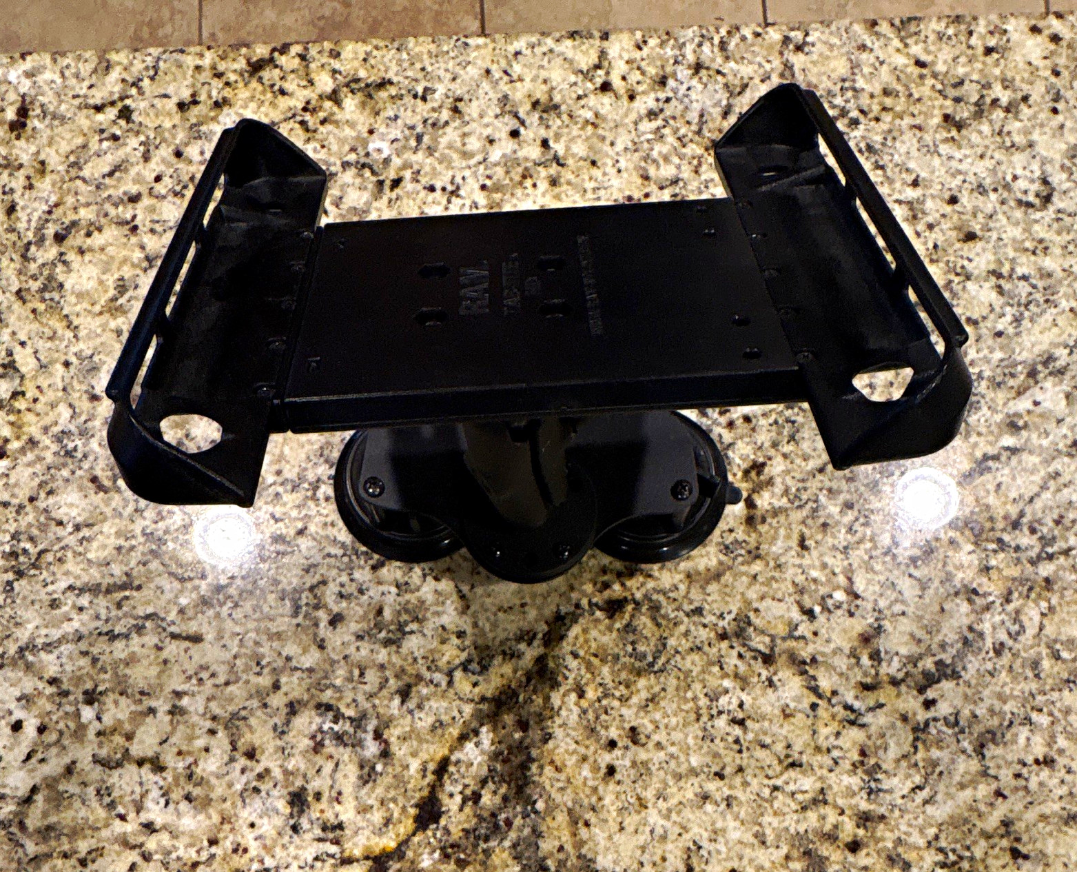 RAM Mounts Tab-Tite 10in Tablet Holder Dual Suction Cup Mount Black Adjustable