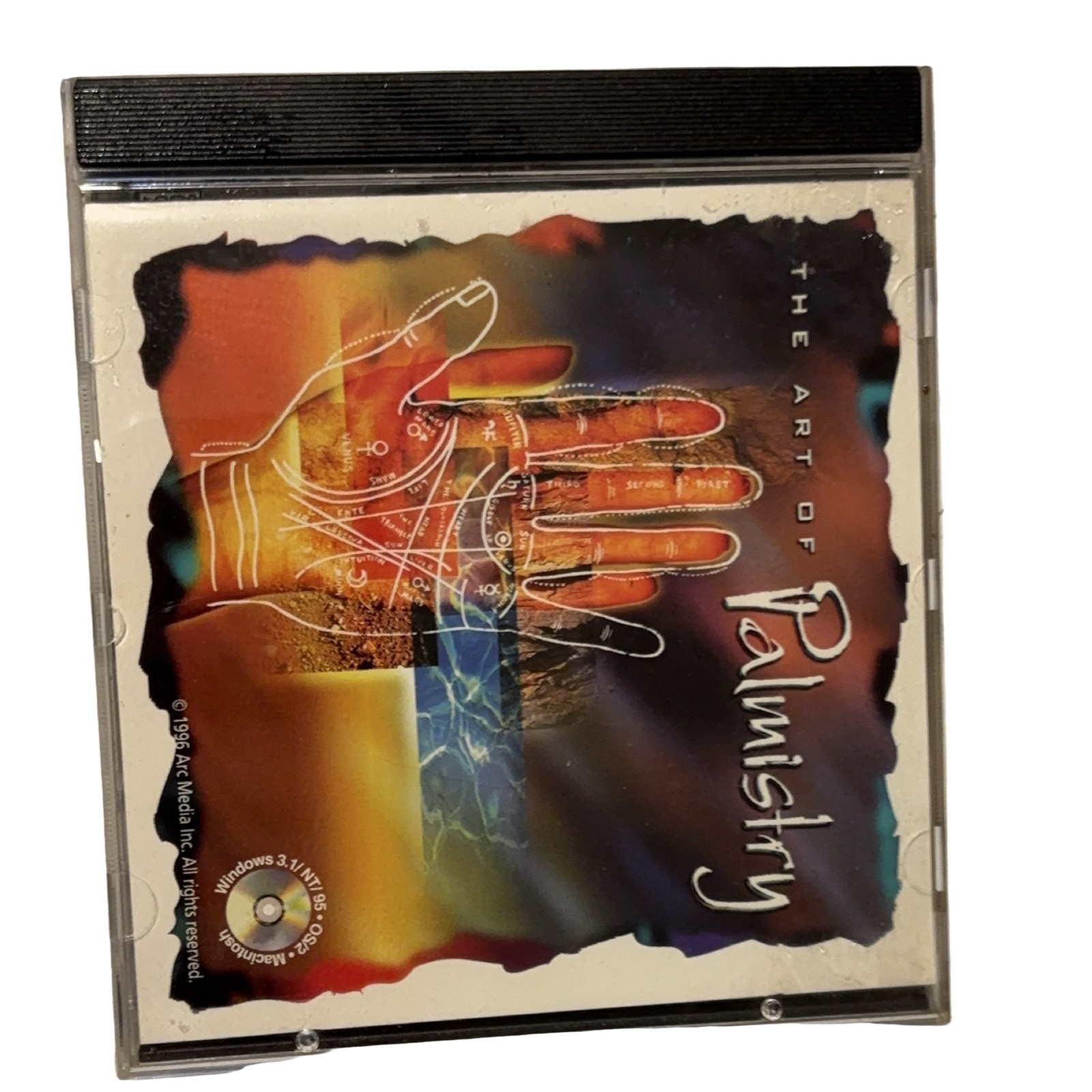 Arc Media The Art of Palmistry CD-ROM Software Windows Mac Vintage 1996